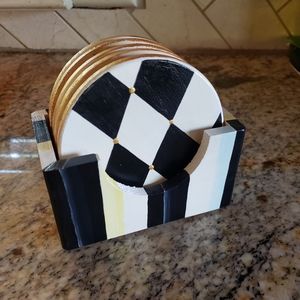 6 Harliquin cookie coasters
